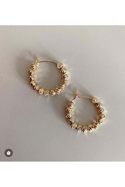 hana trade Kadın Gold Dorika Halka Küpe