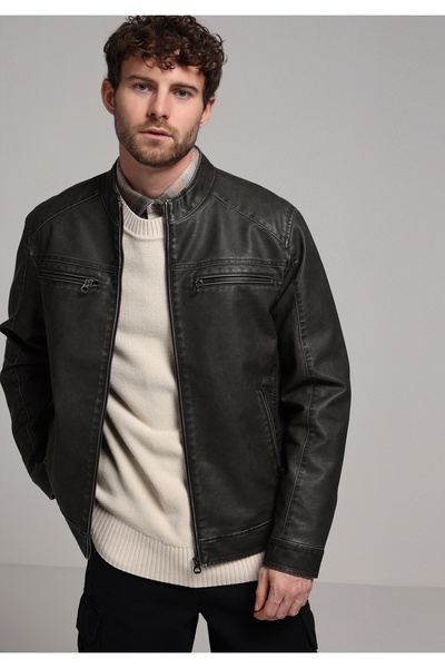 Colin's Slim Fit Men's Anthracite Coat Pu