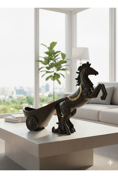 İki Cadı Tasarım At Şaraplık Dekoratif Polyester Obje-10