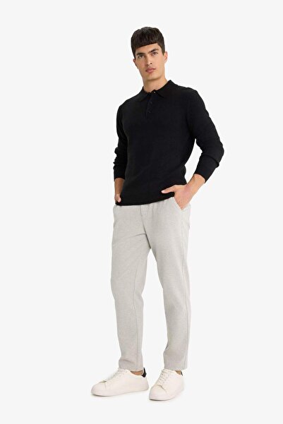 DeFacto Jogger Fit Straight Leg Combed Cotton Trousers F0447Ax25Wn