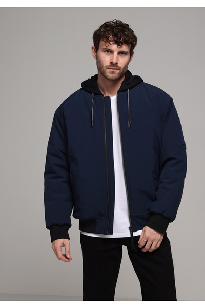 Colin's Oversize Fit Erkek Lacivert Mont