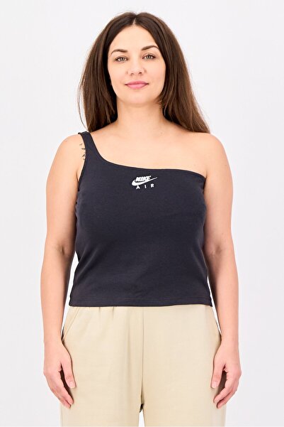 Nike Women Tight Fit One Shoulder Sleeve Outdoor Tank Top, Charcoal