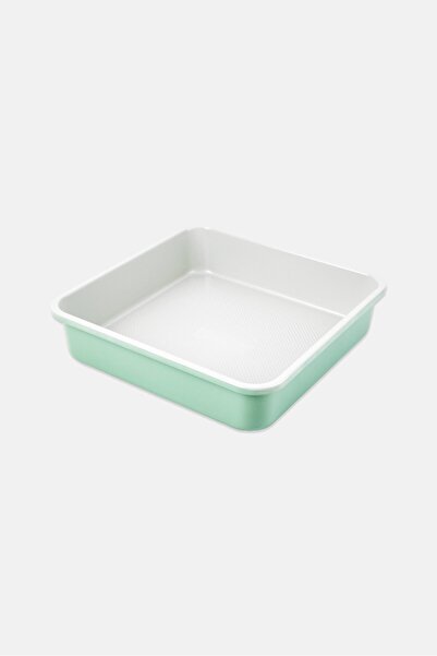 Cook With Color Carbon Steel Diamond Textured Square Baking Pan, Green