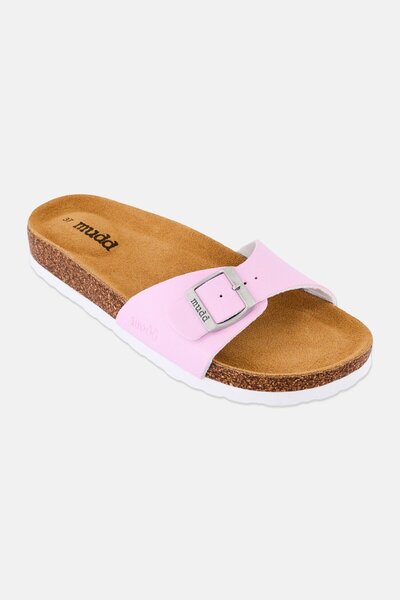 MUDD Women Slip On Cork Sandals, Pink