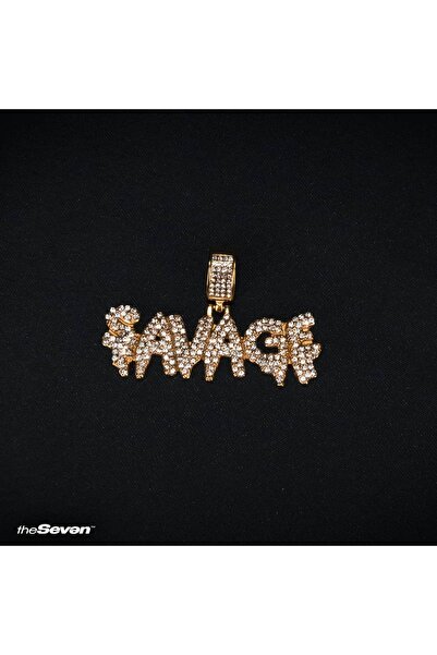 The Seven Jewellery Iced Out Savage Pendant Kolye Ucu