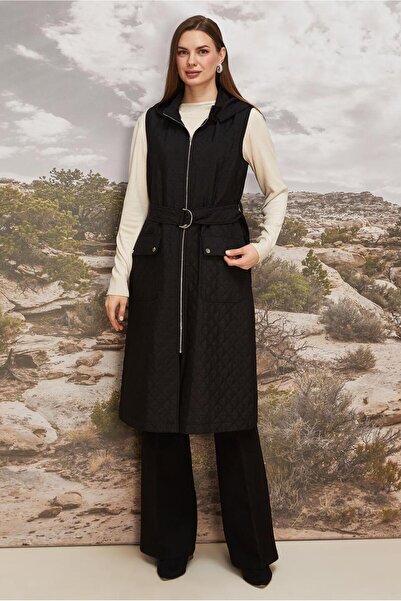 Alvina Belted Quilted Vest 46214