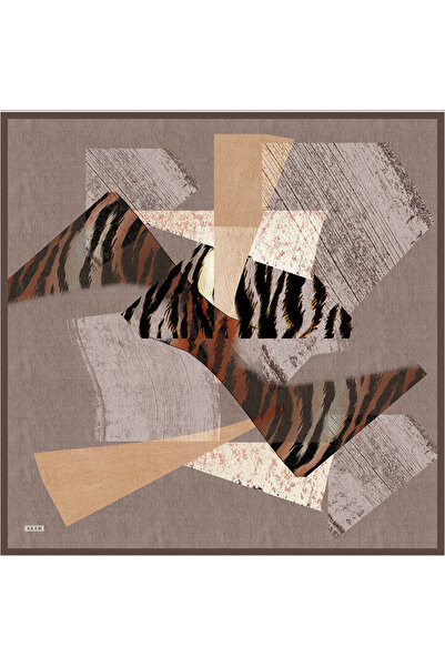 Aker Eșarfă din twill de mătase maro