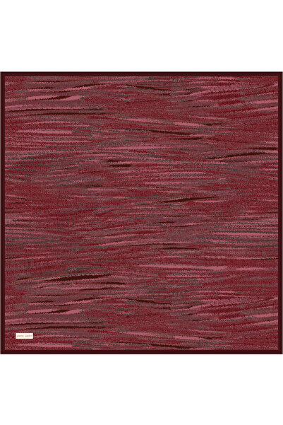 Pierre Cardin Burgundy 90X90 Silk Crepe Satin Scarf