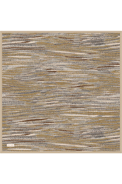 Pierre Cardin Beige 90X90 Silk Crepe Satin Scarf