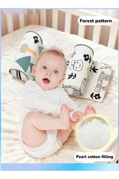 Generic Baby head shaping pillow, anti-flat head and rolling pillow, newborn sleep support pillow