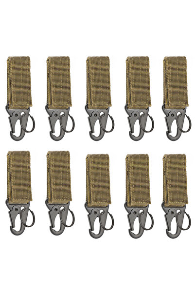 Choice مجموعة من 10 قطع من حلقات تعليق المفاتيح المصنوعة من النايلون عالي الم...