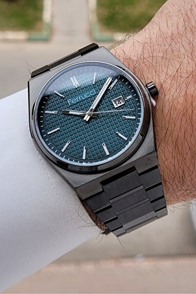 Ferrucci Active Men's Wristwatch with Blue Dial Black Color 40 mm Inner Indicators