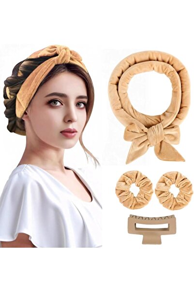 Arabest مكواة تجعيد الشعر، استخدمي طوق تجعيد الشعر بدون حرارة قبل النوم، مجمو...