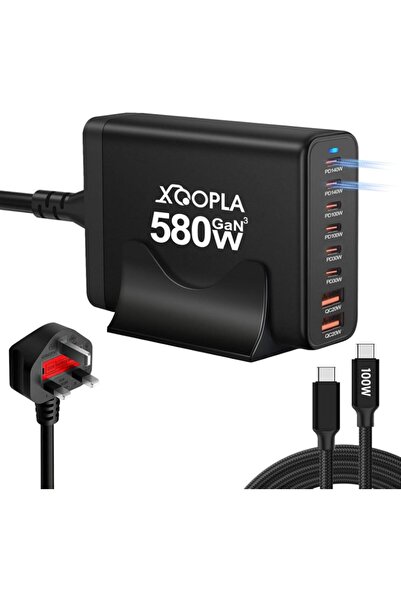 Xoopla 580W Fast Charging Station, 8-Ports USB C Charger