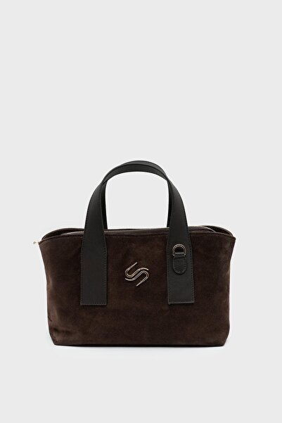 SHOEMOL SCO-054 Kahverengi Süet Kadın Omuz Çantası
