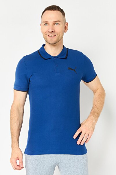 Puma Men Sportswear Fit Short Sleeve Outdoor Polo Shirt, Blue