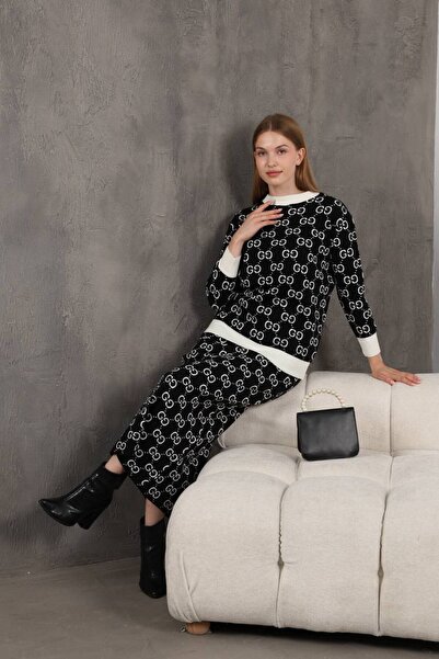 Abalı Yeni sezon kışlık 2li etekli takım Rodos Tülin model