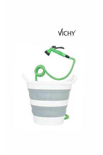 Vichy Şarjlı Katlanabilir Yıkama Kovası 15 Litre – Hortumlu, USB Şarjlı, Taşı...