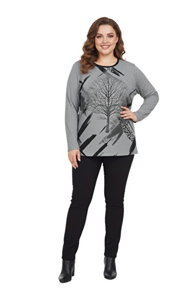 BAGLAN Women's Yumoş Stone Printed Blouse Bgl-St05167