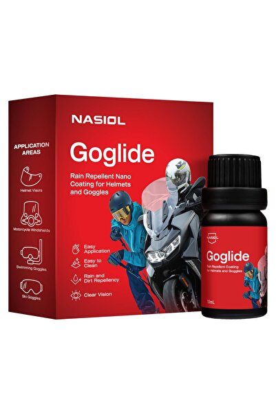 Nasiol Goglide Kask ve Gözlük Nano Yüzey Koruyucu-Su İtici-Nano Yağmur Kaydırıcı-1 Yıl Dayanım-10ml
