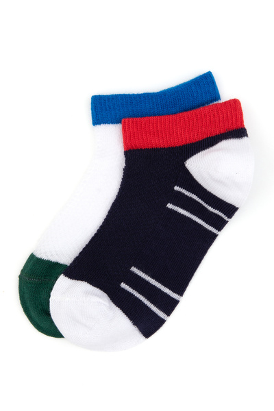 U.S. Polo Assn. Boy's Navy Blue Booties Socks 50318053-Vr033