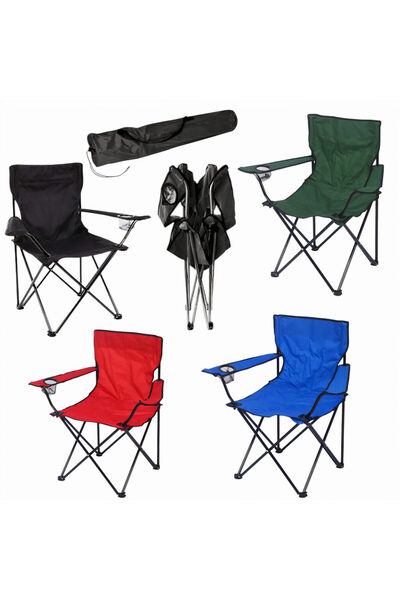 JML1 Camping Folding Chair 52x52x80cm with Cup Holder Various Colors Wholesale