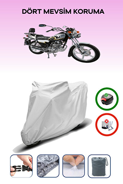 Breen Gray Rear Bag Compatible Arora Ar 180-16 C Compatible Motorcycle Tarpau...