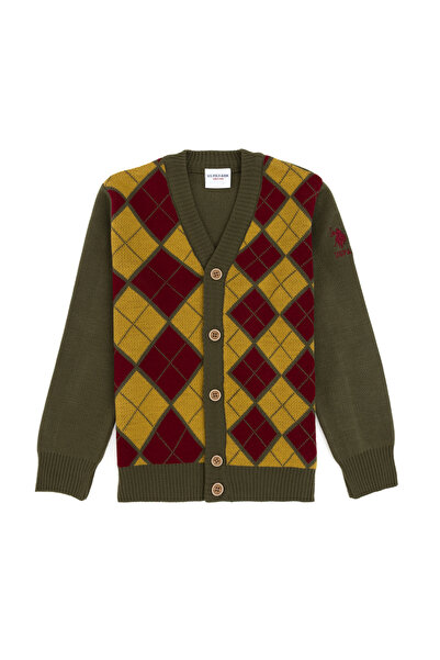 U.S. Polo Assn. Boy's Khaki Knitwear Cardigan 50315636-Vr027