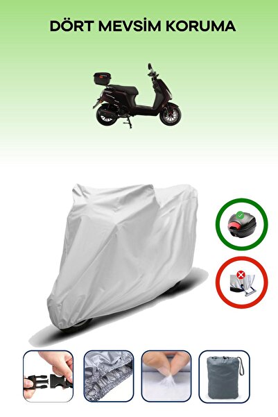Breen Gray Rear Bag Compatible with Falcon Techno 125 Efi Compatible Motorcyc...
