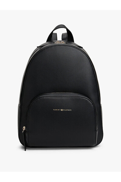 Tommy Hilfiger TH Metalik Logo Detaylı Pebble Sırt Çantası