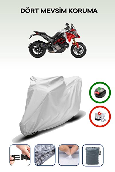 Breen Gray Rear Bag Compatible with Ducati Multistrada 1260 Pikes Peak Compat...