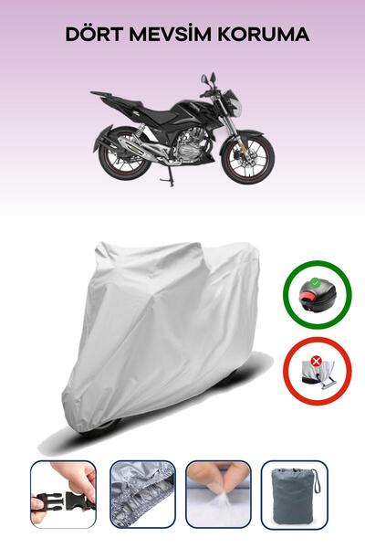 Breen حقيبة خلفية رمادية متوافقة مع غطاء محرك الدراجة النارية المتوافق مع Mondial 150 Z-ONE