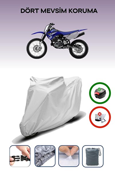 Breen Gray Rear Bag Compatible Yamaha Ttr 125 L Compatible Motorcycle Tarpaul...