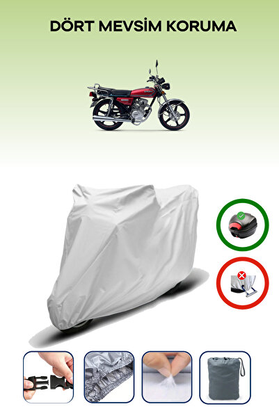 Breen Gray Rear Bag Compatible Kuba Prince 50 Compatible Motorcycle Tarpaulin Motor Cover