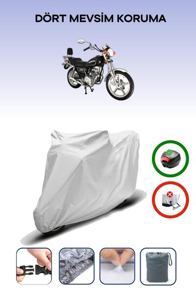 Breen Gray Rear Bag Compatible Mondial 125 Ukt Compatible Motorcycle Tarpauli...