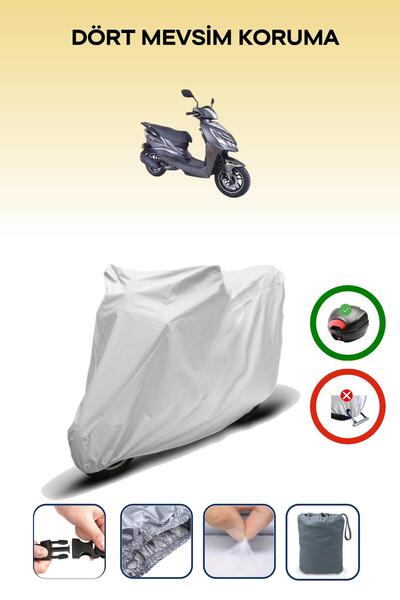 Breen Gray Rear Bag Compatible Arora Verano 50 Compatible Motorcycle Tarpaulin Motor Cover