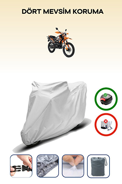 Breen Gray Rear Bag Compatible Rks Nr200 Compatible Motorcycle Tarpaulin Moto...