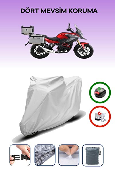 Breen Gray Rear Bag Compatible Rks Trv242 Compatible Motorcycle Tarpaulin Mot...