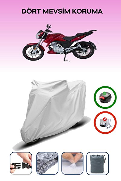 Breen Gray Rear Bag Compatible Mondial 150 Z-One I Compatible Motorcycle Tarpaulin Motor Cover