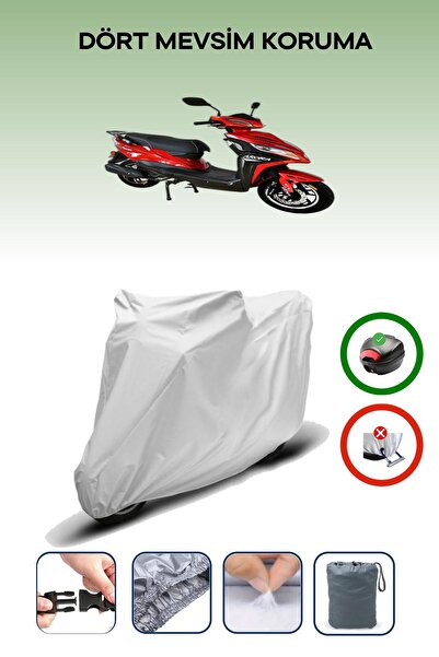 Breen Gray Rear Bag Compatible Arora Verano Ar 125-25 Compatible Motorcycle T...