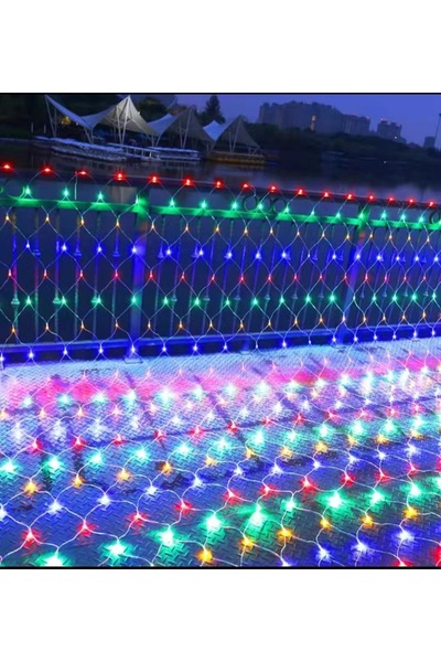 Choice سلسلة أضواء LED شبكية متعددة الألوان 1.5 × 1.5 متر، 96 مصباح LED، قابس...