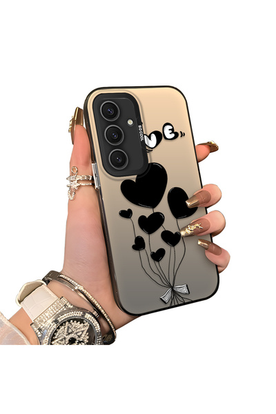 ucuc غطاء هاتف سيليكون واقي متوافق مع سامسونج جالاكسي S25 بلس بتصميم قلب بالو...