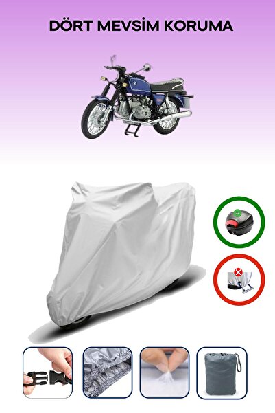 Breen حقيبة خلفية رمادية متوافقة مع BMW R 60-6 غطاء محرك من القماش المشمع للدراجات النارية