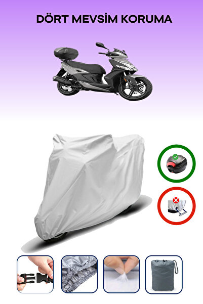 Breen Gray Rear Bag Compatible with Kymco Agility 16+ 125I Compatible Motorcy...