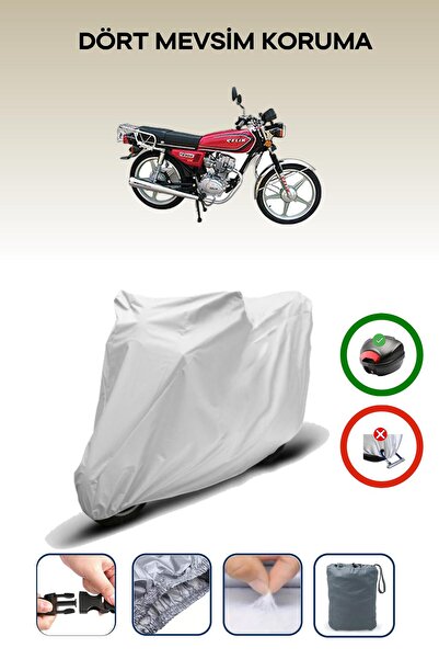 Breen غطاء خلفي رمادي اللون متوافق مع غطاء محرك الدراجة النارية المتوافق مع Asia AS 125