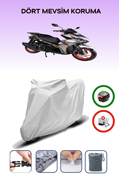 Breen Gray Rear Bag Compatible Revolt Rsx3 Compatible Motorcycle Tarpaulin Motor Cover