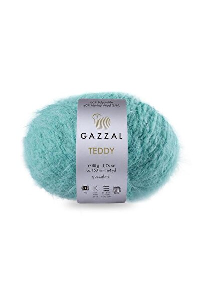 Gazzal Teddy 40% μαλλί Merino 60% πολυαμίδιο – 50 g 150 m Πλεκτό νήμα που ανακουφίζει από τον άγχος-6558-1 ΤΕΜ.