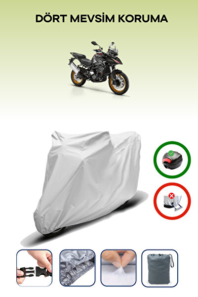 Breen Gray Rear Bag Compatible Rks Srt800Sx Compatible Motorcycle Tarpaulin M...