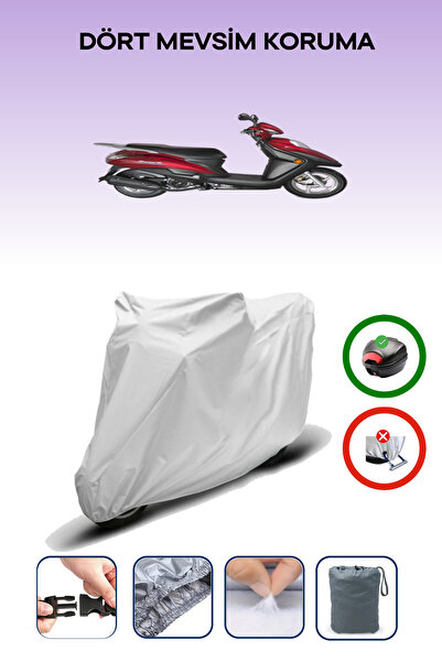 Breen Gray Rear Bag Compatible Haojue Vh 125 Compatible Motorcycle Tarpaulin ...