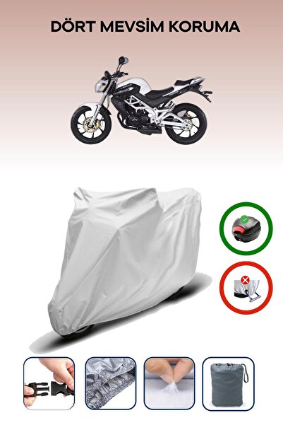 Breen غطاء خلفي رمادي اللون متوافق مع غطاء محرك الدراجة النارية Kanuni Phantom 180 المتوافق مع غطاء المحرك